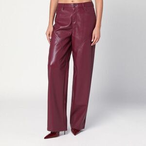 ROTATE BIRGERCHRISTENSEN ROTATE BIRGER CHRISTENSEN Faux Leather Wide Leg Pants